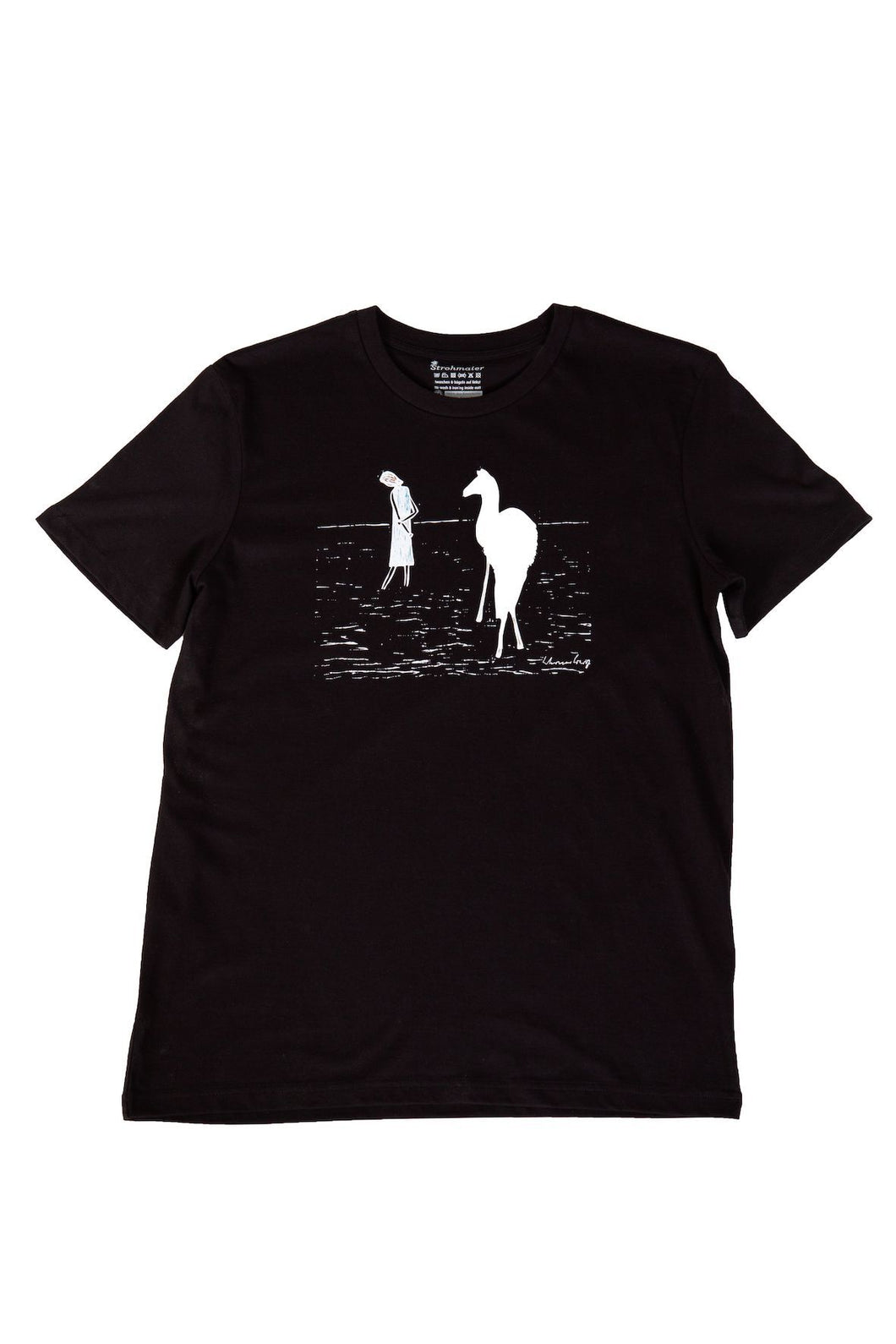Unisex T-Shirt „Lama und Mädchen