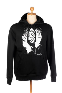 Hoodie „Einer zu viel" schwarz aus der Kollektion Werner Berg