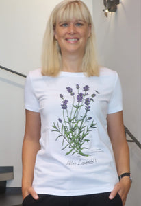 Damen T-Shirt "Alles Lavendel!", weiß